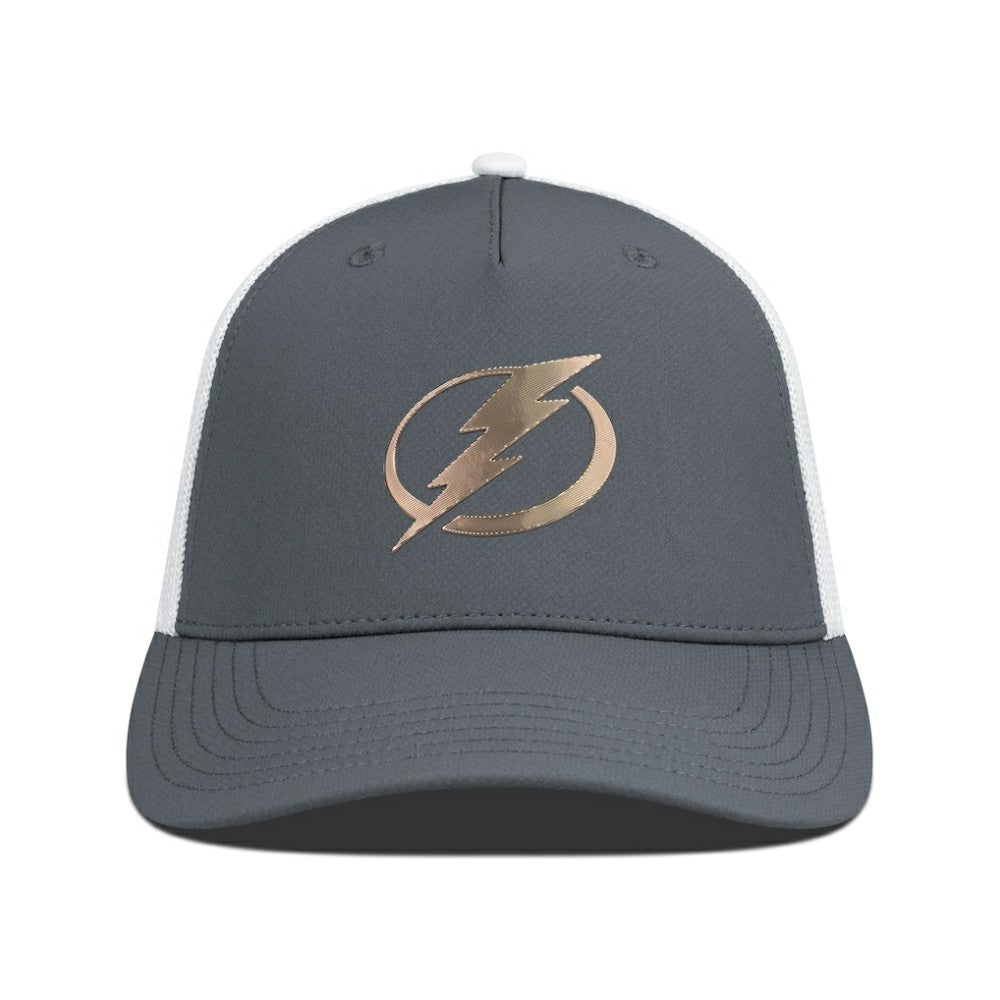 Tampa Bay Lightning Levelwear Signal Copper Insignia Trucker Adjustable Hat - Charcoal/White - NHL