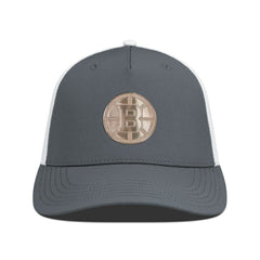 Boston Bruins Levelwear Signal Copper Insignia Trucker Adjustable Hat - Charcoal/White - NHL