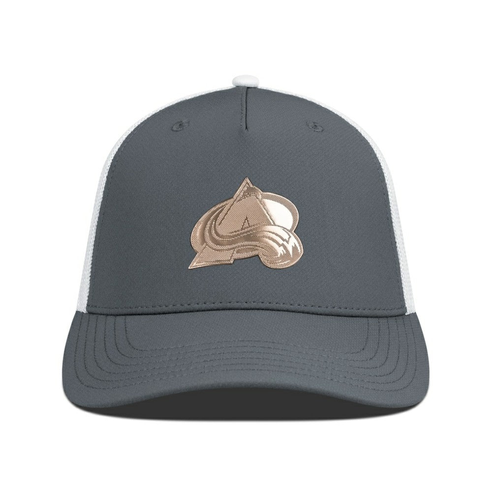 Colorado Avalanche Levelwear Signal Copper Insignia Trucker Adjustable Hat - Charcoal/White - NHL