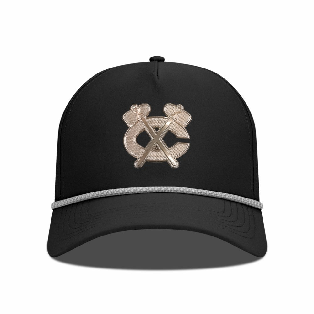 Chicago Blackhawks Levelwear Gordon Copper Insignia Vented Adjustable Hat - Black - NHL