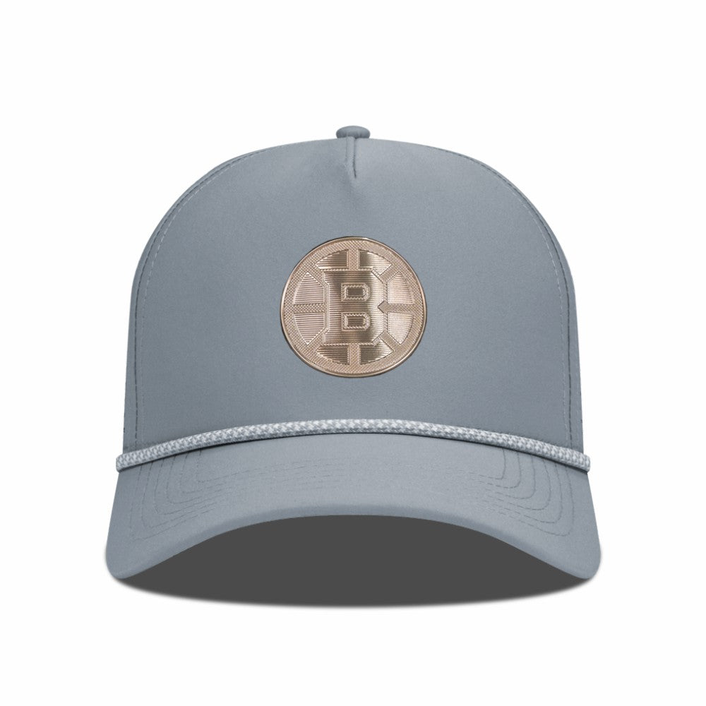 Boston Bruins Levelwear Gordon Copper Insignia Vented Adjustable Hat - Gray - NHL