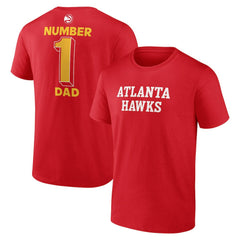 Atlanta Hawks #1 Dad Jersey T-Shirt Red - NBA