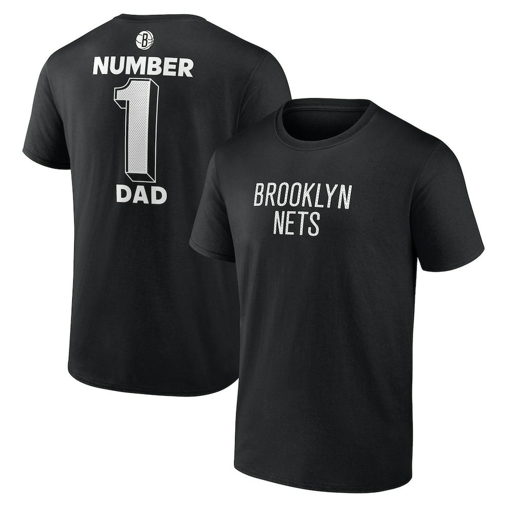 Brooklyn Nets #1 Dad Jersey T-Shirt Black - NBA