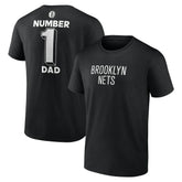 Brooklyn Nets #1 Dad Jersey T-Shirt Black - NBA