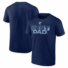 Memphis Grizzlies Greatest Dad T-Shirt Navy - NBA