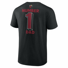 Miami Heat #1 Dad Jersey T-Shirt Black - NBA