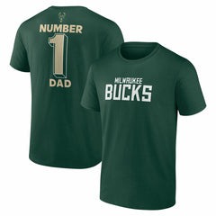 Milwaukee Bucks #1 Dad Jersey T-Shirt Hunter Green - NBA