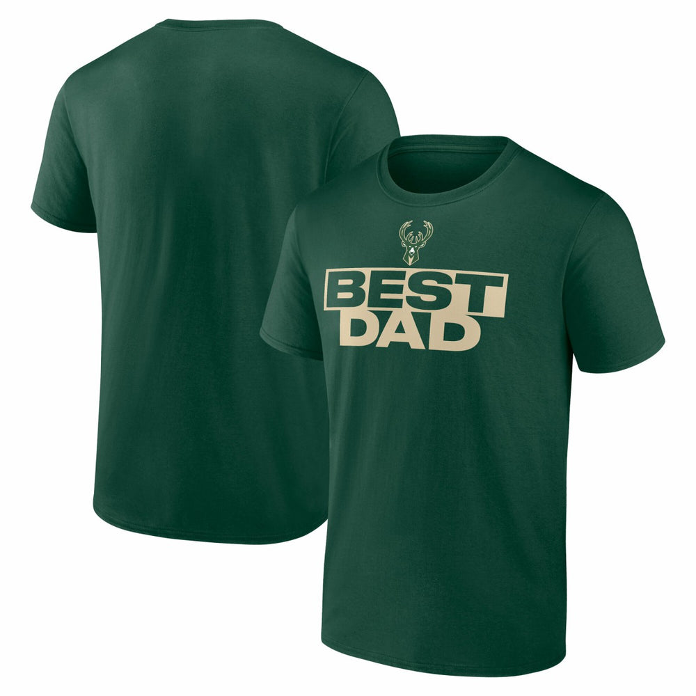 Milwaukee Bucks Greatest Dad T-Shirt Hunter Green - NBA