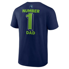 Minnesota Timberwolves #1 Dad Jersey T-Shirt Navy - NBA