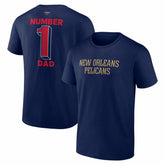 New Orleans Pelicans #1 Dad Jersey T-Shirt Navy - NBA