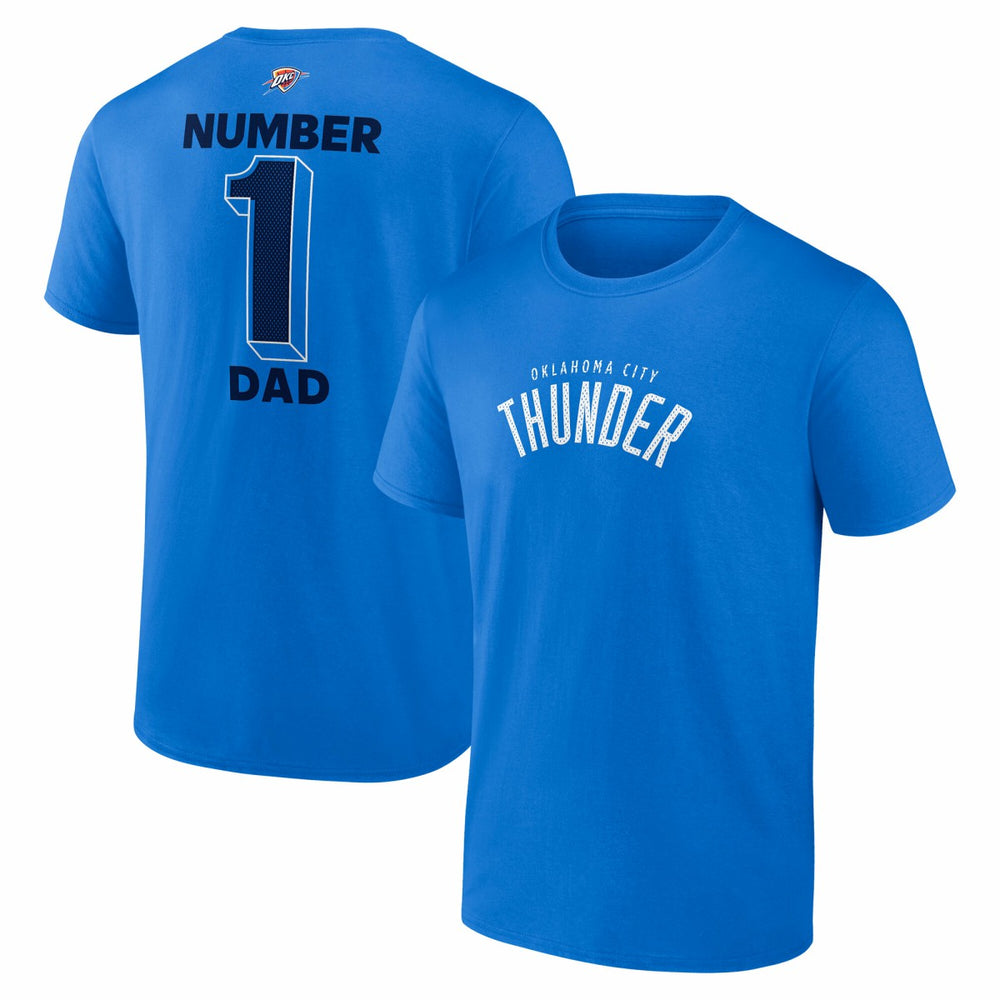 Oklahoma City Thunder #1 Dad Jersey T-Shirt Blue - NBA