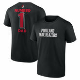 Portland Trail Blazers #1 Dad Jersey T-Shirt Black - NBA