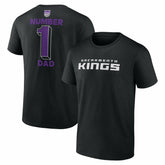 Sacramento Kings #1 Dad Jersey T-Shirt Black - NBA