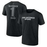 San Antonio Spurs #1 Dad Jersey T-Shirt Black - NBA