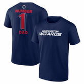 Washington Wizards #1 Dad Jersey T-Shirt Navy - NBA