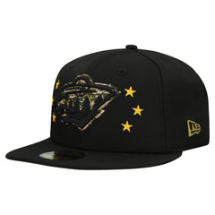 Minnesota Wild New Era Military Appreciation Digital Camo Stars 59FIFTY Fitted Hat - Black - NHL