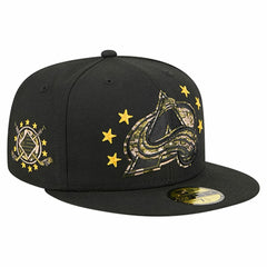 Colorado Avalanche New Era Military Appreciation Digital Camo Stars 59FIFTY Fitted Hat - Black - NHL