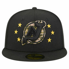 New Jersey Devils New Era Military Appreciation Digital Camo Stars 59FIFTY Fitted Hat - Black - NHL