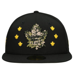 Toronto Maple Leafs New Era Military Appreciation Digital Camo Stars 59FIFTY Fitted Hat - Black - NHL