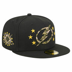 Tampa Bay Lightning New Era Military Appreciation Digital Camo Stars 59FIFTY Fitted Hat - Black - NHL