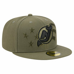 New Jersey Devils New Era Military Appreciation Flag 59FIFTY Fitted Hat - Olive - NHL