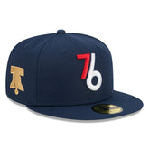 Philadelphia 76ers 2025/26 City Edition Alternate 59FIFTY Fitted Hat Navy - NBA