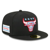 Chicago Bulls 2025/26 City Edition Alternate 59FIFTY Fitted Hat Black - NBA