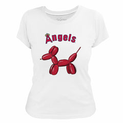 Los Angeles Angels Tiny Turnip Women's Balloon Dog T-Shirt - MLB