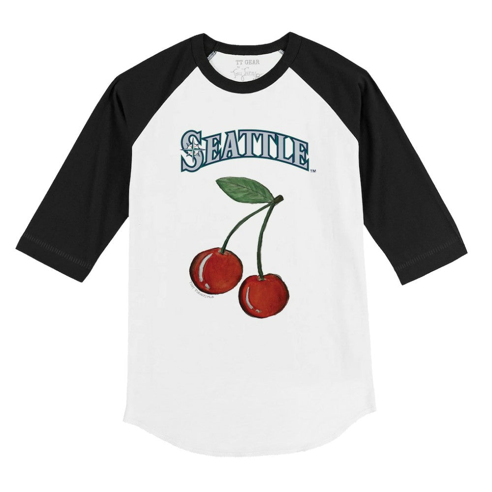 Seattle Mariners Tiny Turnip Youth Cherries 3/4-Sleeve Raglan Baseball T-Shirt - MLB