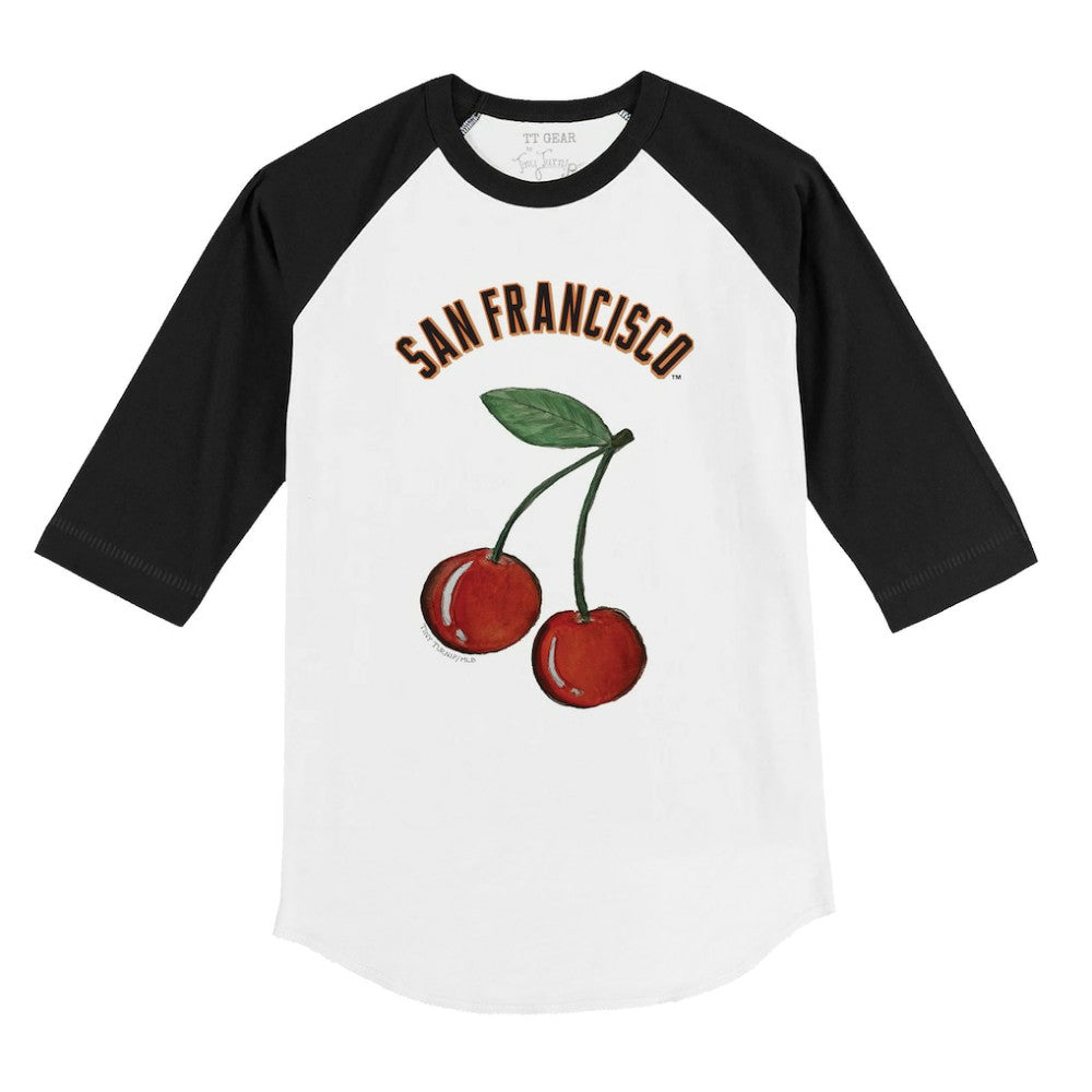 San Francisco Giants Tiny Turnip Youth Cherries 3/4-Sleeve Raglan Baseball T-Shirt - MLB