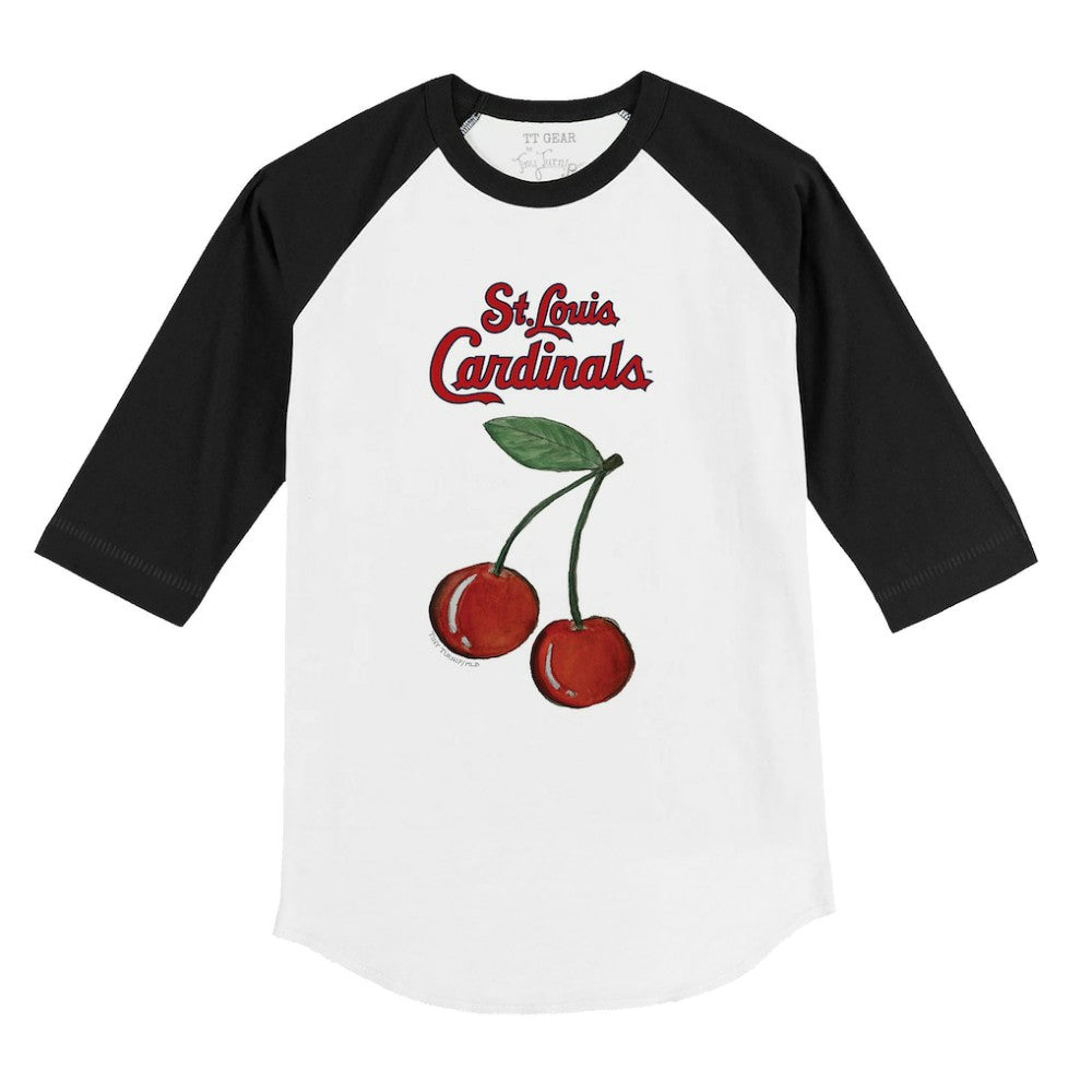 St. Louis Cardinals Tiny Turnip Youth Cherries 3/4-Sleeve Raglan Baseball T-Shirt - MLB