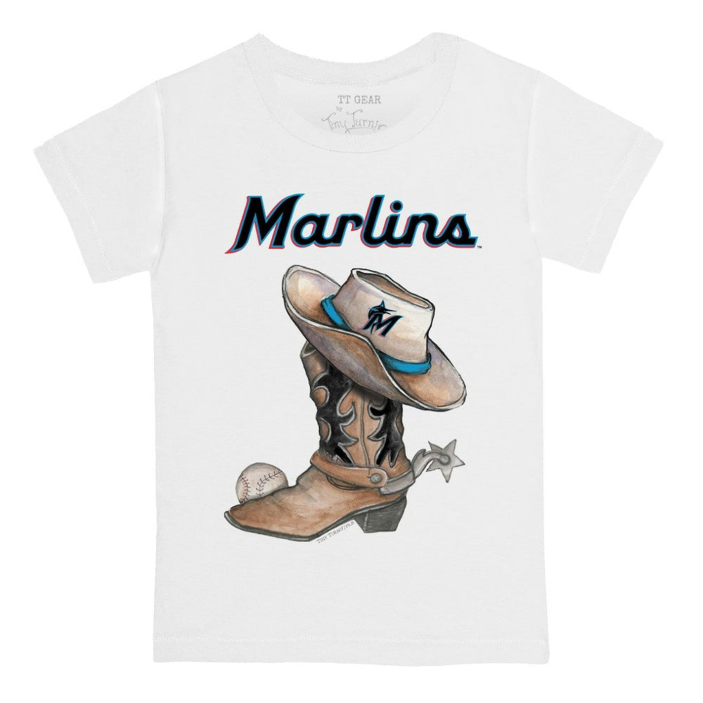 Miami Marlins Tiny Turnip Youth Cowboy Boot T-Shirt - MLB