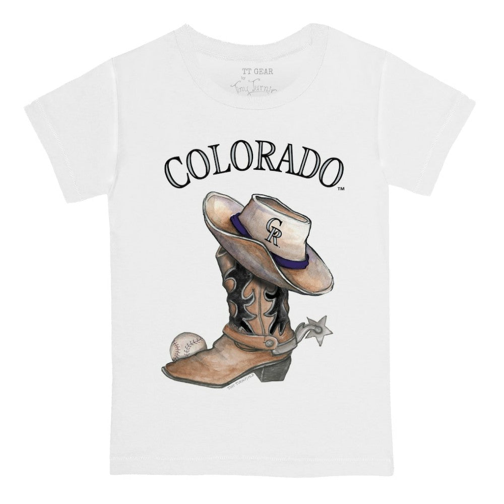 Colorado Rockies Tiny Turnip Youth Cowboy Boot T-Shirt - MLB
