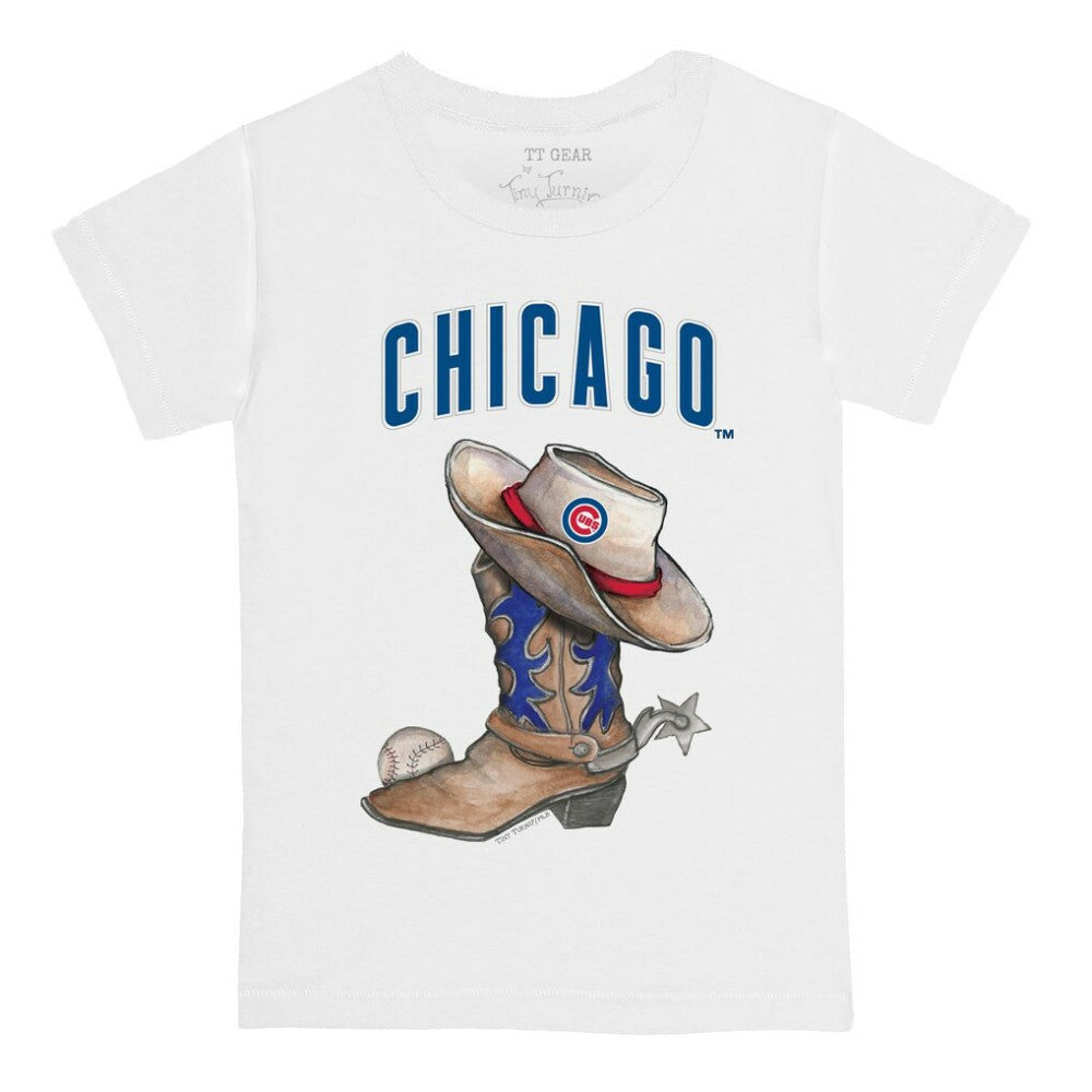 Chicago Cubs Tiny Turnip Youth Cowboy Boot T-Shirt - MLB