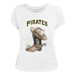 Pittsburgh Pirates Tiny Turnip Women's Cowboy Boot T-Shirt - MLB