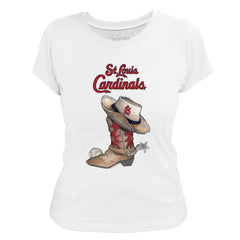 St. Louis Cardinals Tiny Turnip Women's Cowboy Boot T-Shirt - MLB