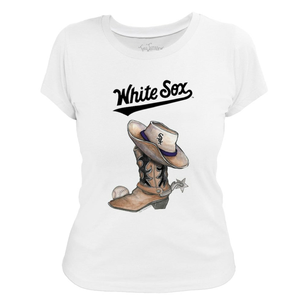 Chicago White Sox Tiny Turnip Women's Cowboy Boot T-Shirt - MLB
