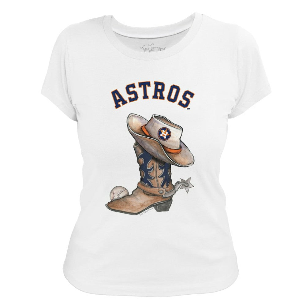 Houston Astros Tiny Turnip Women's Cowboy Boot T-Shirt - MLB