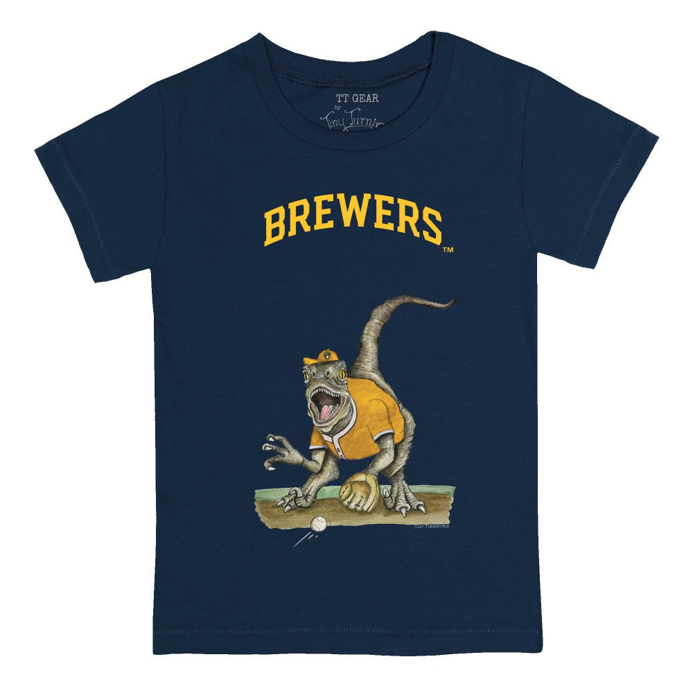 Milwaukee Brewers Tiny Turnip Youth Velociraptor T-Shirt - MLB