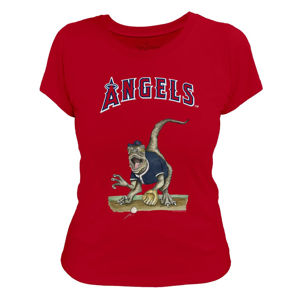 Los Angeles Angels Tiny Turnip Women's Velociraptor T-Shirt - MLB