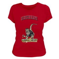 Cincinnati Reds Tiny Turnip Women's Velociraptor T-Shirt - MLB