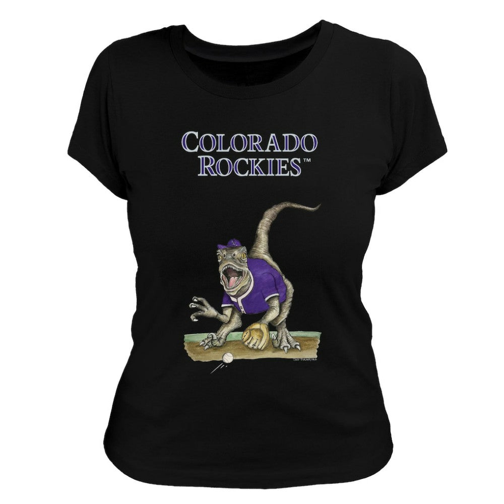 Colorado Rockies Tiny Turnip Women's Velociraptor T-Shirt - MLB