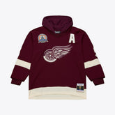 Detroit Red Wings Mitchell & Ness x Just Don Jersey Hoodie - Crimson - NHL