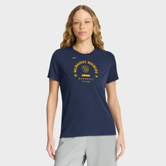 Milwaukee Brewers Nike Women's Authentic Collection Early Work Tri-Blend Dri-FIT T-Shirt - MLB
