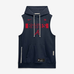 Atlanta Braves Nike Authentic Collection Standard Issue Dri-FIT Sleeveless Hoodie - MLB