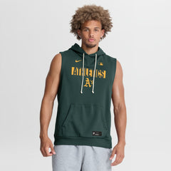 Athletics Nike Authentic Collection Standard Issue Dri-FIT Sleeveless Hoodie - MLB