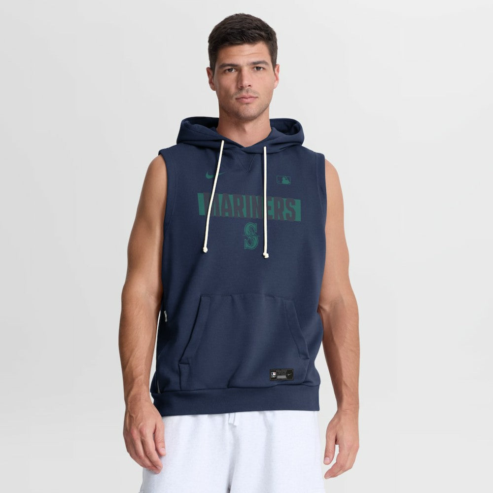 Seattle Mariners Nike Authentic Collection Standard Issue Dri-FIT Sleeveless Hoodie - MLB