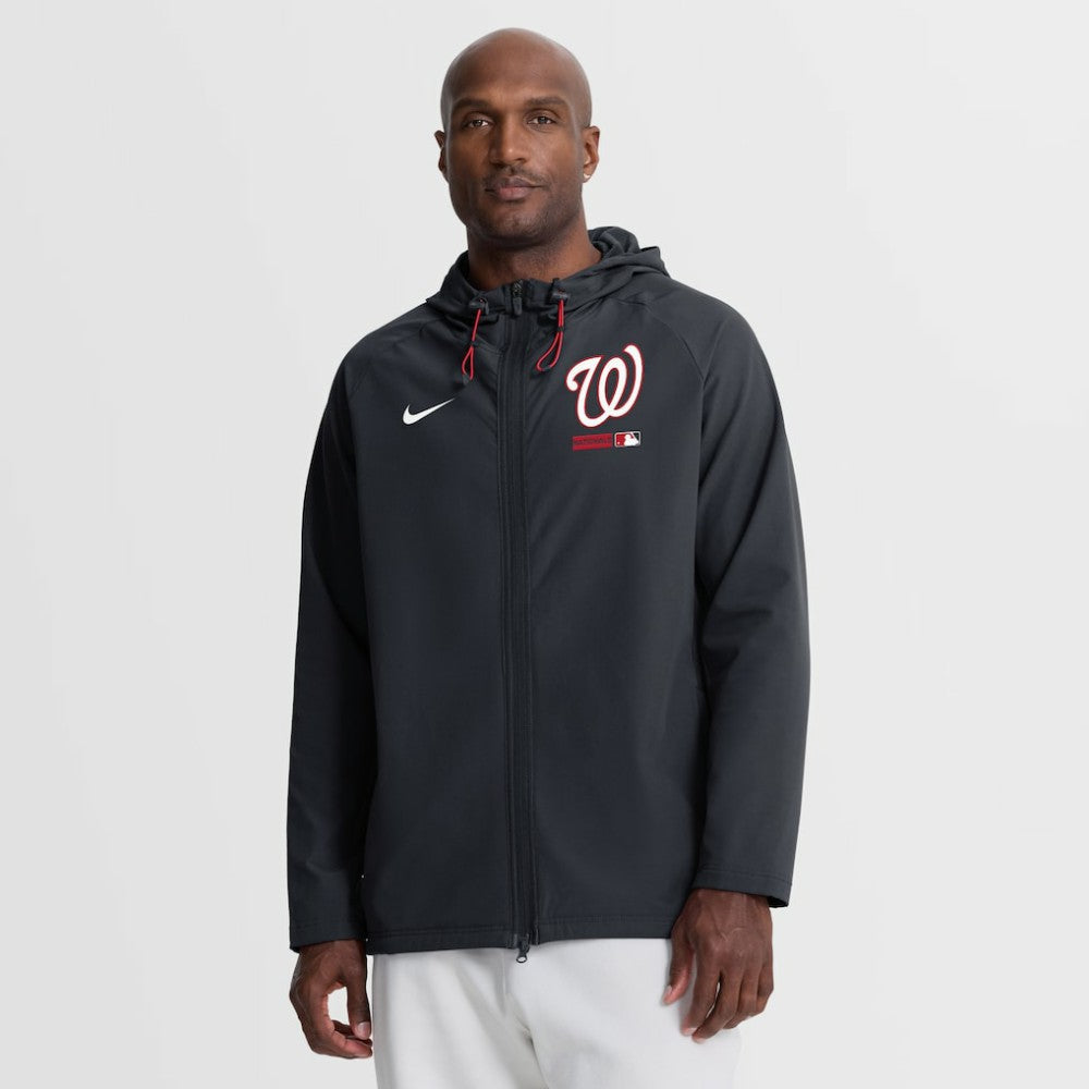 Washington Nationals Nike Authentic Collection Raglan Therma-FIT Full-Zip Hooded Jacket - MLB
