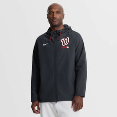 Washington Nationals Nike Authentic Collection Raglan Therma-FIT Full-Zip Hooded Jacket - MLB
