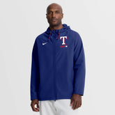 Texas Rangers Nike Authentic Collection Raglan Therma-FIT Full-Zip Hooded Jacket - MLB